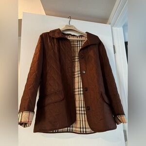 Burberry Chocolate Quilted Coat